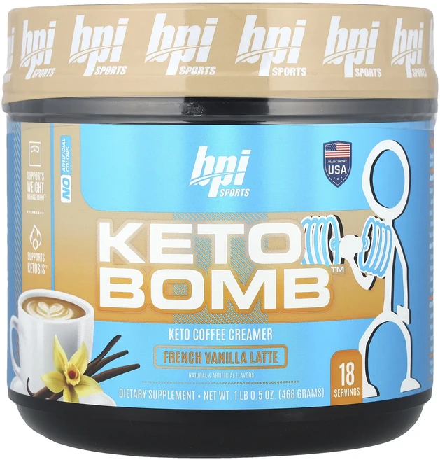 절실히 몸관리가필요한시기 BPI Sports Keto Bomb 케토 커피 크리머 프렌치 바닐라 라떼 468g(1lbs 0.5oz) 프리미엄할인상품입니다, BPISportsKetoBomb케토커피크리머프렌치바닐라, 28g, 1, 18 - 쿠팡