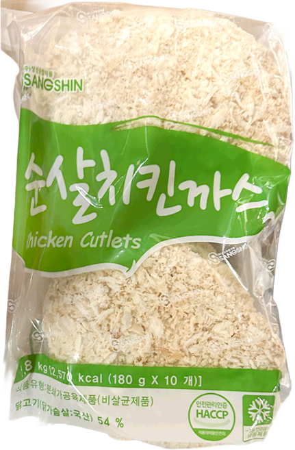 순살치킨까스 (상신 180g x10입) 배달용 고소한맛 닭가슴살가스 치킨커틀릿 업소용, 1개, 1.8kg