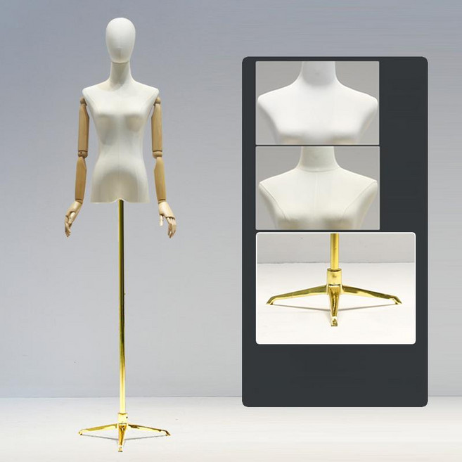 여성 의류 매장용 자켓 뽀글이 알로 상반신 엔틱 진입 긴바지 팬츠 사각판 저지배럴 레그팬츠, 우드 컬러 손 골드 삼각 머리 모델