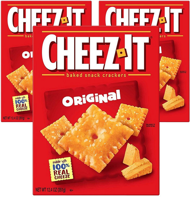 치즈잇 베이크드 스낵 크래커 오리지널, 351g, 3개