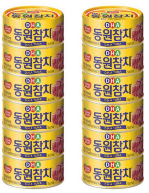 동원참치 DHA 통조림, 150g, 12개