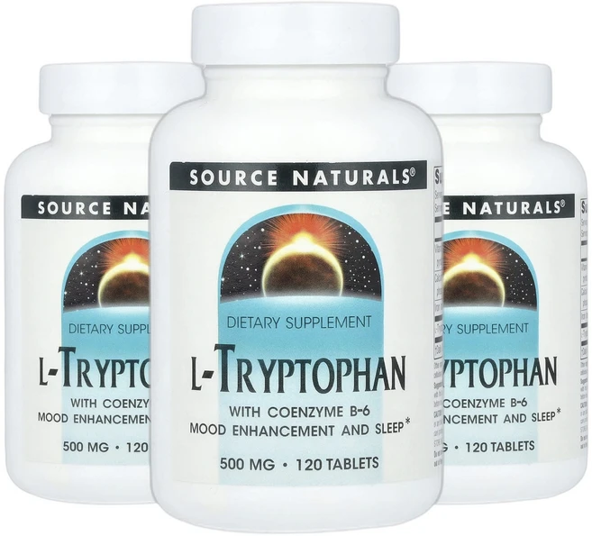 소스내추럴스 트립토판 L-Tryptophan 120정 2+1, 120회분, 3개 - 쿠팡