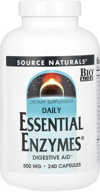 Source Naturals 데일리 이센셜 엔자임 500 mg 240 캡슐, SourceNaturals데일리이센셜엔자임500mg24, 1개, 240정 - 쿠팡