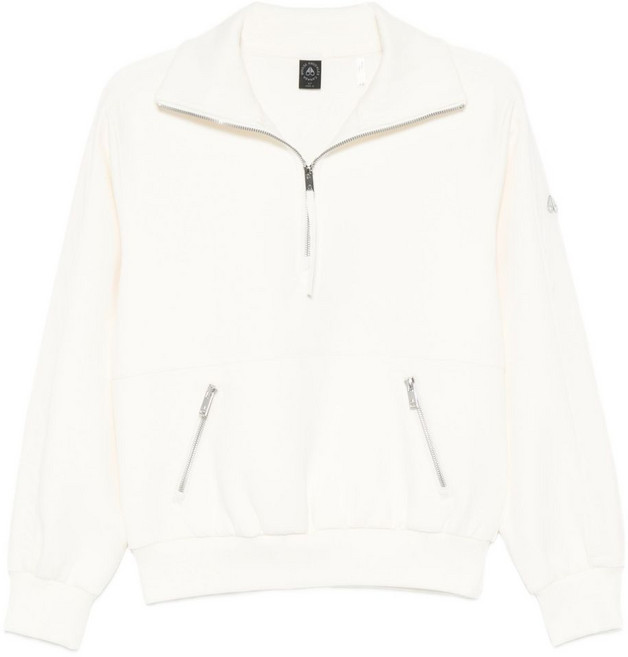 무스너클 믹스 미디어 지퍼 프런트 스웨트셔츠