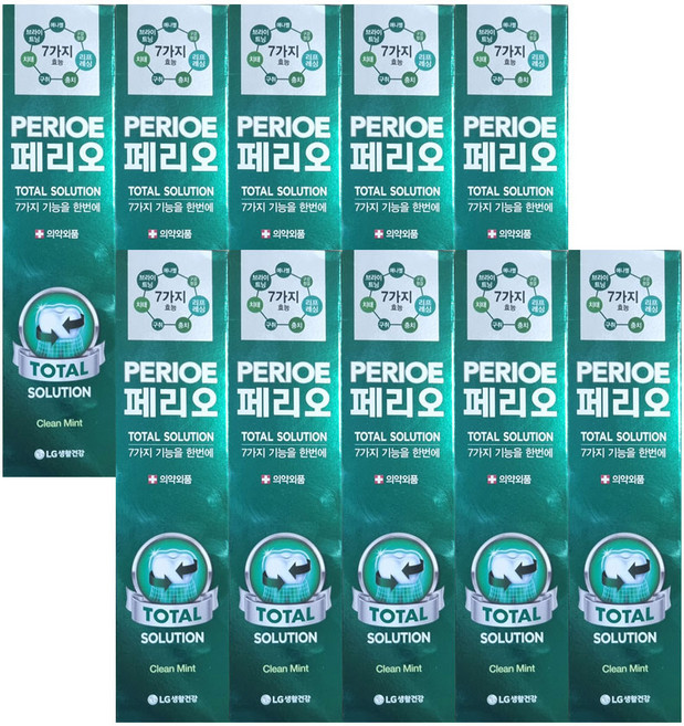 페리오 토탈솔루션 클린민트 90g, 10개