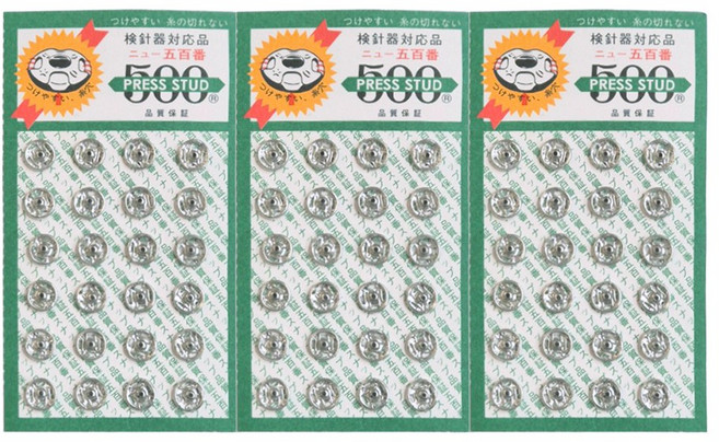 일제 500 스냅단추 똑딱이 단추 의류단추, 72개, 6MM니켈