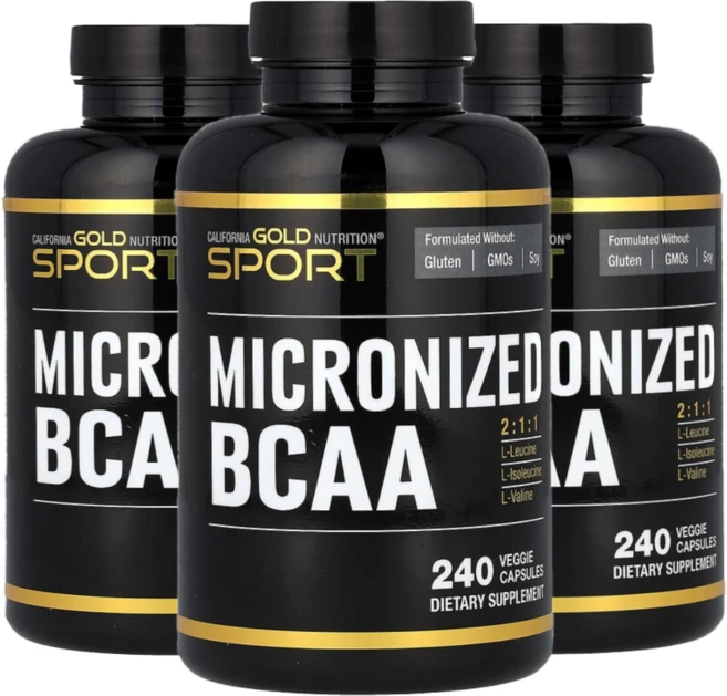 캘리포니아골드뉴트리션 스포츠 마이크로나이즈드 BCAA 500mg 240베지캡슐 3개, 240정 - 쿠팡