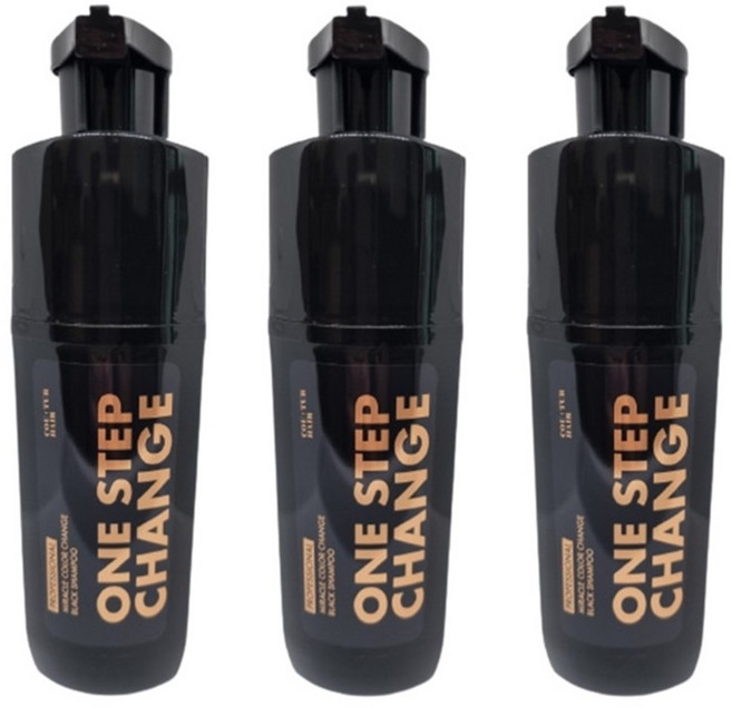 꾸띄르 헤어 컬러 체인지 블랙 염색샴푸 시즌3, 180ml, 3개