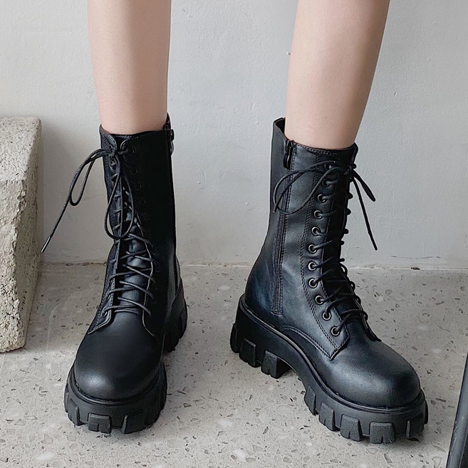 라블 키높이 여성 통굽워커 하이 5cm