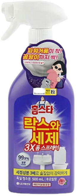 홈스타 3X 폼타입 락스와세제 후로랄향, 3개