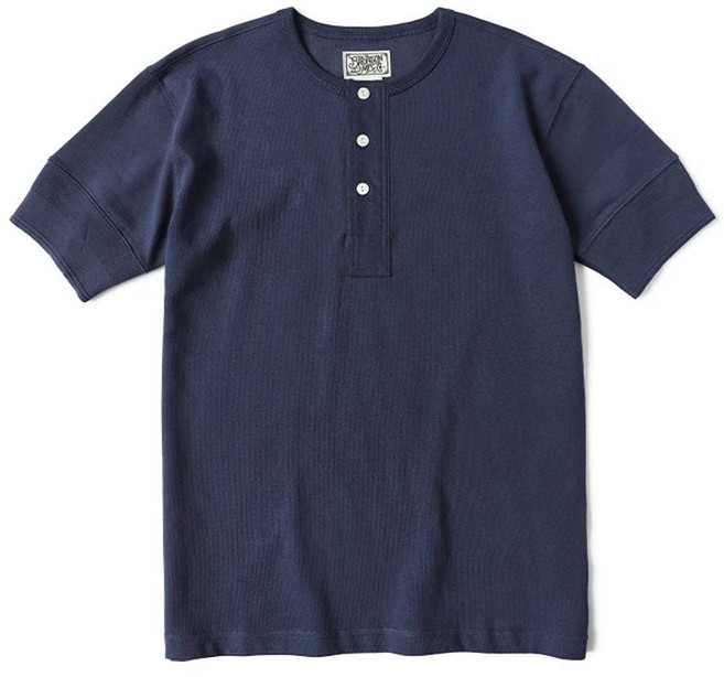 브론슨 헨리넥 긴팔 티셔츠 Vintage Long Sleeve Henley Shirt