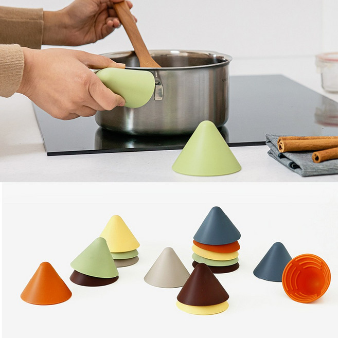 국산 에라토 헤이 실리콘 냄비 손잡이 2P 고깔 꼬깔 오븐장갑 주방장갑, 만다린, 1개