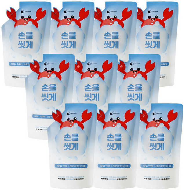 달콤라이프 손을씻게 게거품 핸드워시 리필, 10개, 300ml