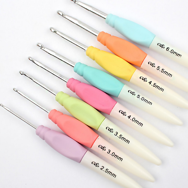 뚜껑 코바늘 세트 손뜨개 뜨개바늘 8P, 1세트