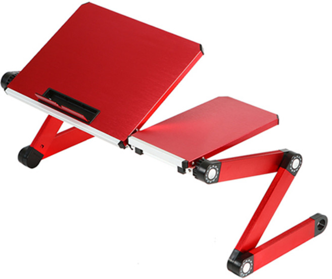 ZIO-BIZ 노트북거치대 Big 레드 / 휴대용 접이식 노트북거치대 노트북받침대 노트북스탠드 태블릿 아이패드 거치대 받침대 스탠드 침대노트북거치대 베드테이블, 1개