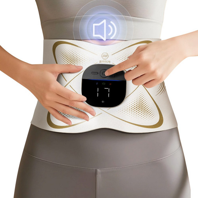 오마이가 S라인 EMS 슬림 벨트 마사지기, 골드, 1개