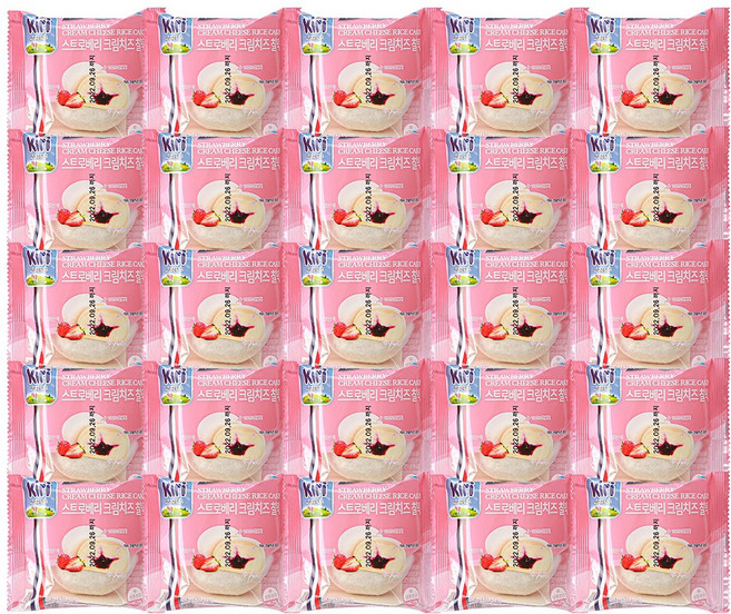 끼리 크림치즈 찰떡 60g 스트로베리 25개