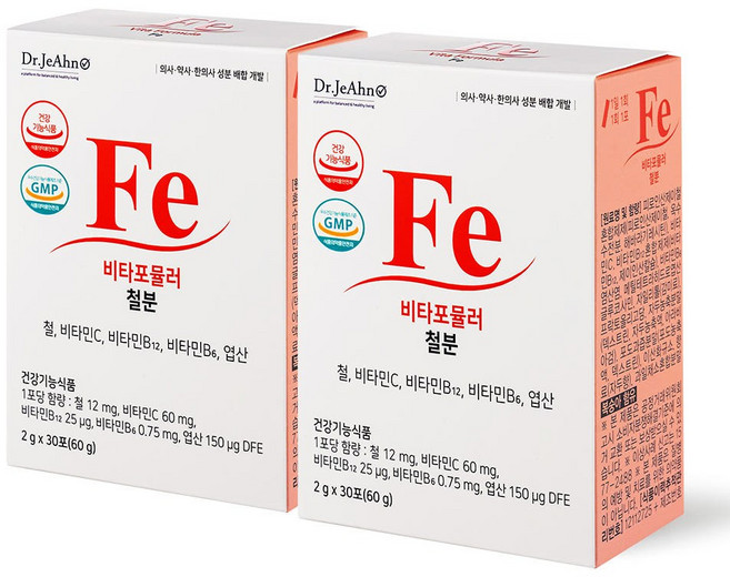 닥터제안 비타포뮬러 철분 12 mg, 2개, 30회분