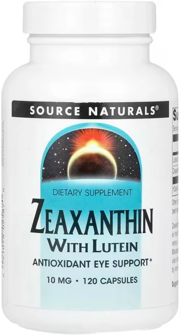소스내추럴스 제아잔틴 루테인 10mg 120캡슐 지아잔틴 뉴테인 Zeaxanthin, 알약/캡슐, 120정, 1개 - 쿠팡