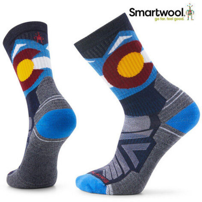 [스마트울] Hike Light Cushion Colorado Crew Socks 양말 - Deep Navy, M 240~265 (4), 1개