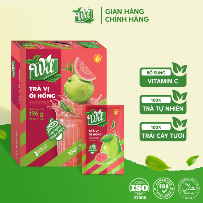 [WIL] 윌 핑크 구아바 새콤달콤한 아이스티, 1개, 14개입, 196g