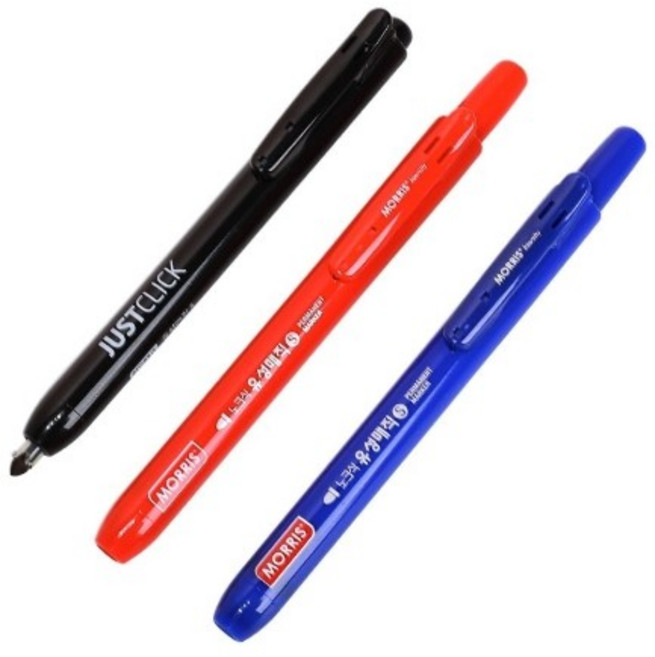 너스키니 [간호사용품] 똑딱 노크식 매직 S, 블랙 2개