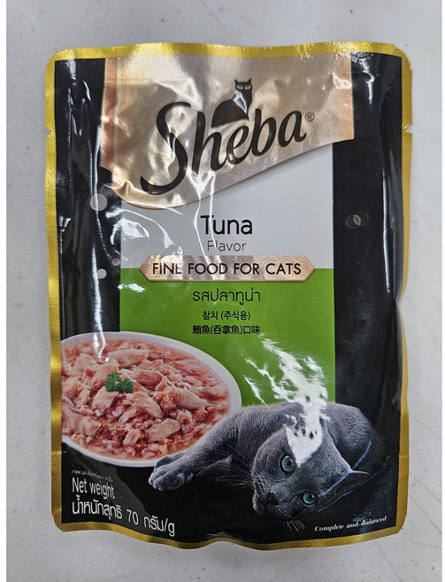 쉬바 고양이 주식 파우치, 참치, 70g, 6개