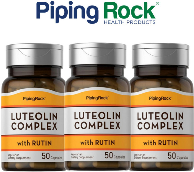 루테올린 100mg 50캡슐 3개 루틴포함 폴리 페놀 국화페놀 루테오린 복합체 파이핑락, 50정
