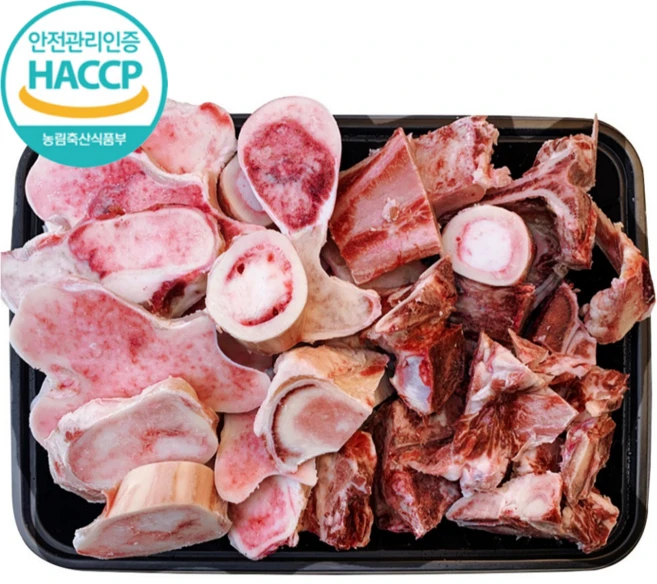 농협안심한우 한우 몸보신 세트 4kg (사골2kg+잡뼈2kg) 우시산한우 냉동, 1개, 4000g - 쿠팡