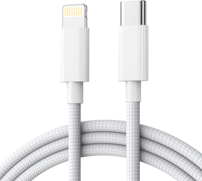 아이폰 고속충전케이블 C타입 라이트닝 8핀 케이블 PD, 1개, 화이트, 2m