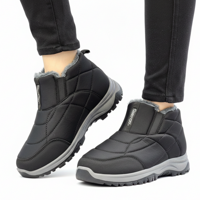 슬레진저 패딩 방한화 밴딩 털신발 발목 하이탑 겨울 여성 남성 앵클 털부츠 패딩슈즈 숏부츠