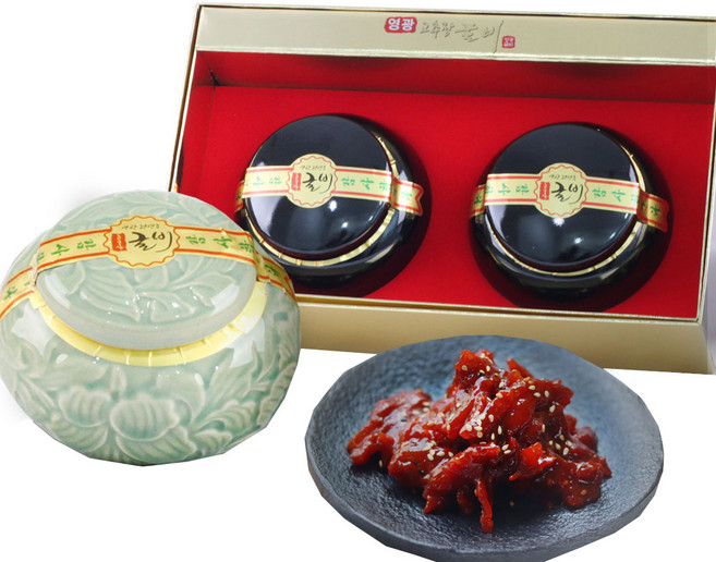 오빠네굴비 영광 법성포 천년초 고추장 굴비 선물용 도자기 세트, 1000g, 1개