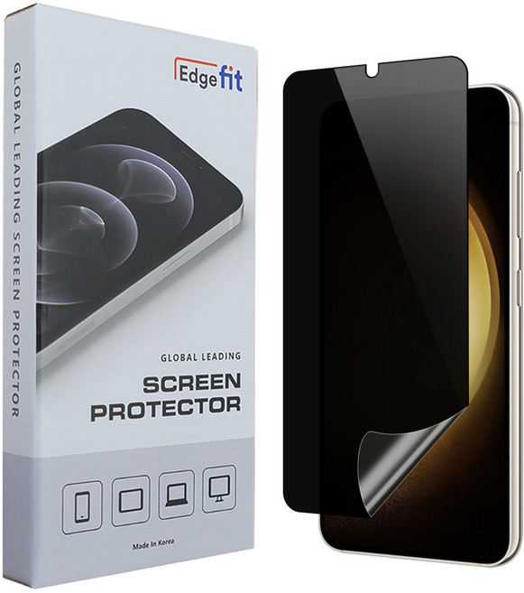 엣지핏 PET EPU 유리코팅 사생활 정보보호 액정보호필름 2매, 1개