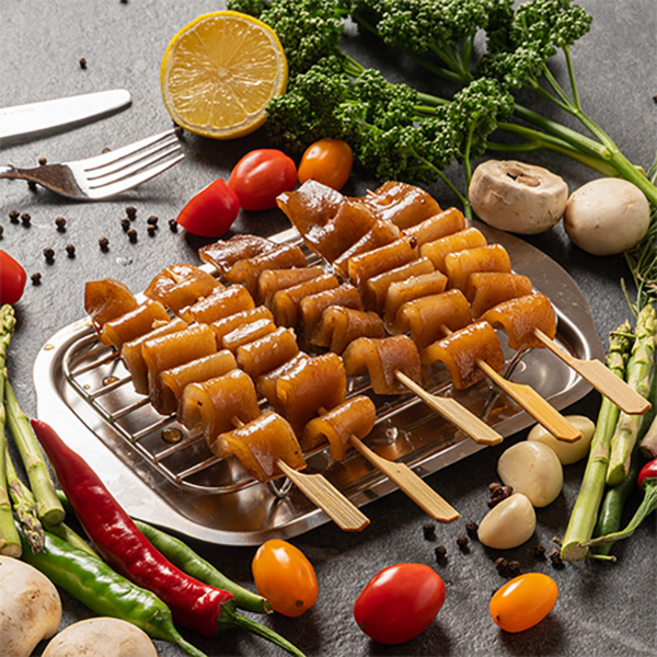 다물꼬치 캠핑용 꼬치구이 돼지껍데기꼬치, 5개, 36g