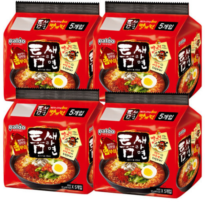 팔도 틈새라면 빨계떡 x20개, 20개