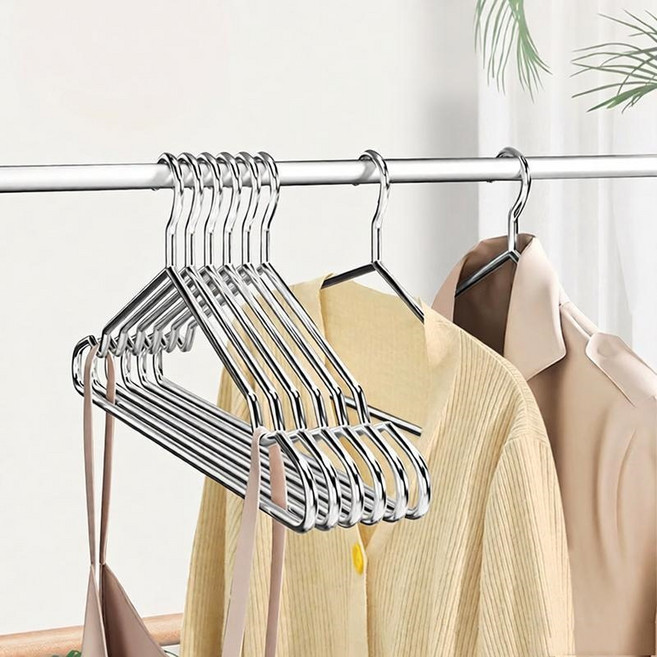 OST-36 튼튼한 스텐레스 스틸 패딩 겨울옷 세탁소 옷가게 옷걸이, 80개, 사진색