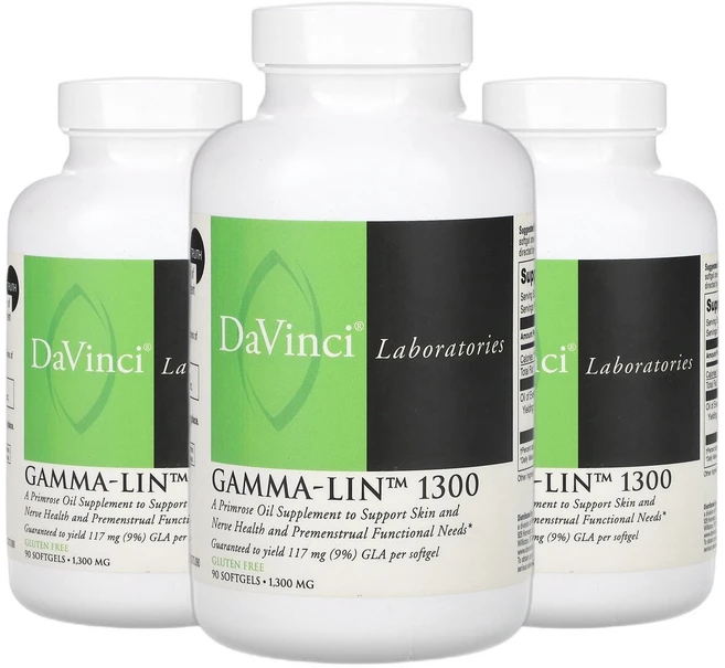 다빈치래버러터리 감마리놀렌산 Gamma-Lin 1300mg 소프트젤 90정 2+1, 3개 - 쿠팡