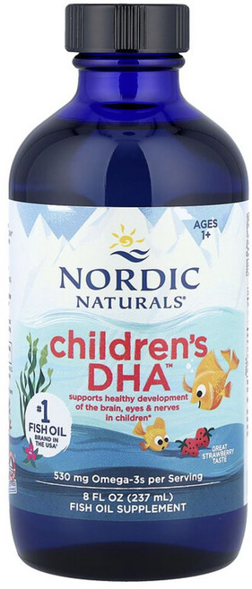 노르딕내츄럴스 칠드런스 DHA 어린이 오메가-3 530mg 스트로베리, 1개, 237ml