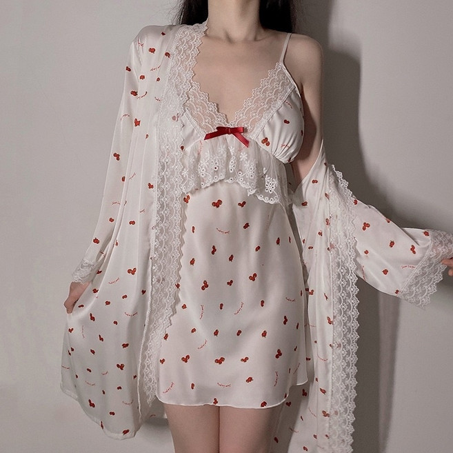 에스와이티 딸기하트 로맨틱 슬립웨어