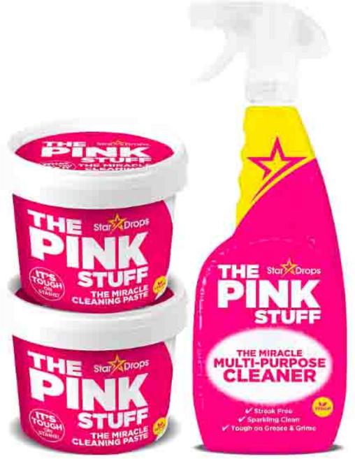 Stardrops The Pink Stuff 스타드롭스 더 핑크스터프 클리닝 세트 3종세트, 1개