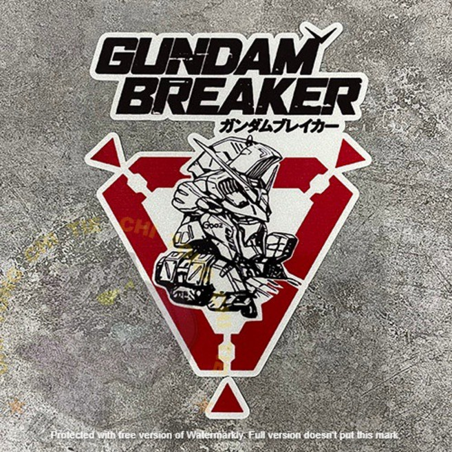 Gundam Breaker 鋼彈系列貼紙 機器人動漫反光裝飾貼, 1個, 6. (15X11CM)