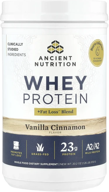 몸관리하세요 겨울입니다 Ancient Nutrition 유청 단백질 + 지방 감량 혼합물 바닐라 계피 572g(1.26lb) 특별관리진행, AncientNutrition유청단백질지방감량혼합물바닐, 1개 - 쿠팡