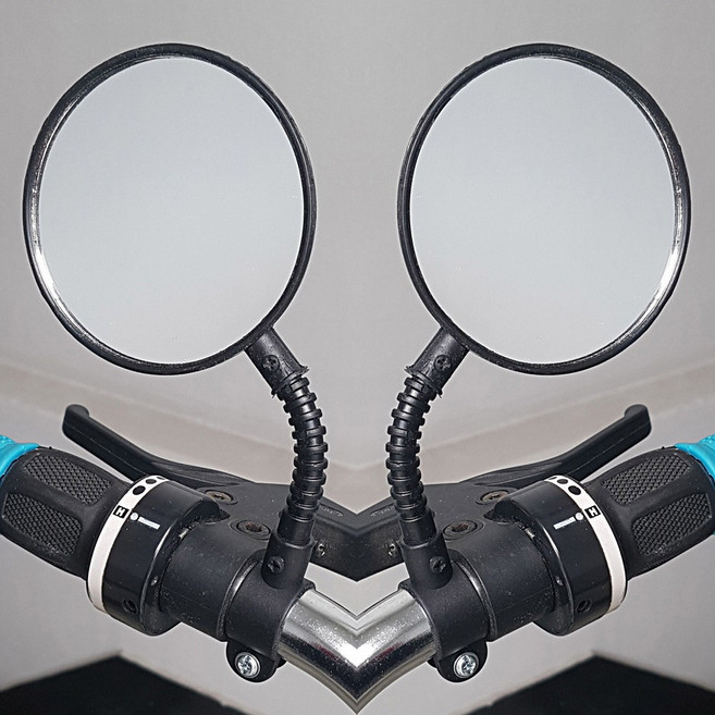 골든트리 자바라형 각도조절 자전거 백미러 사이드미러 거울 킥보드 백미러, 1개