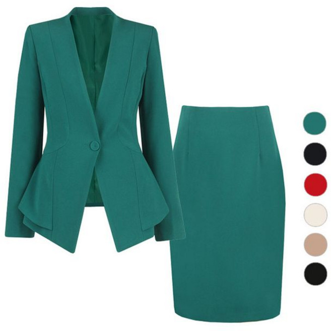 비비드시크릿가너 SET 여성 에브리 원버튼정장자켓+스커트 55 88 세트