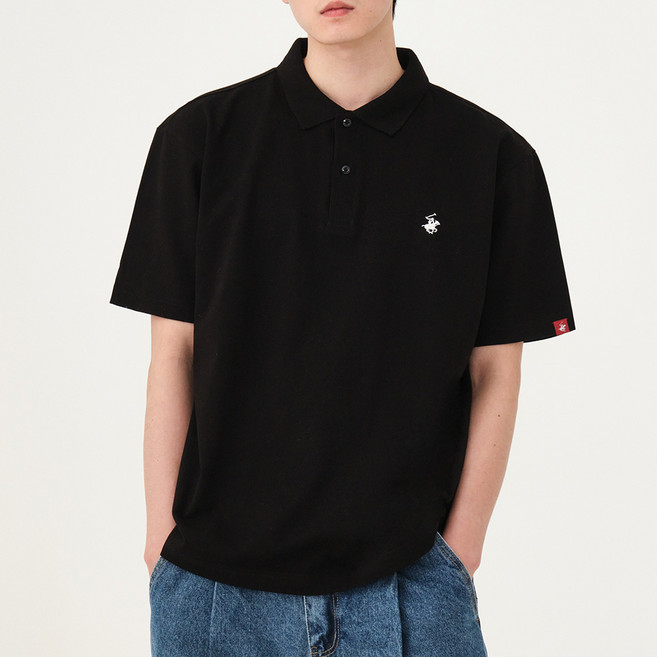 비버리힐즈폴로클럽 남여공용 오리지널 PK 폴로 투버튼 반팔 카라 티셔츠 EPX0T02