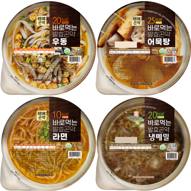 오늘 뭐먹지? 바로먹는 4종 세트 우동 어묵탕 라면 냉메밀, 4개, 350g