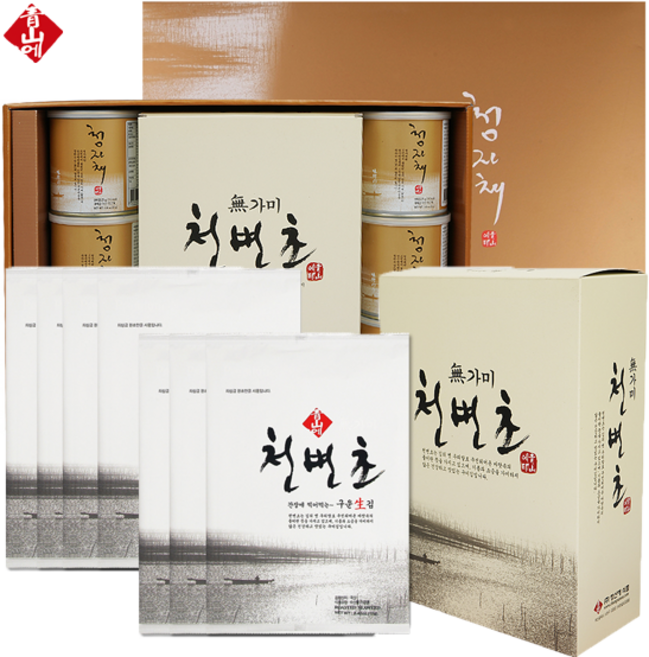 청산에 곱창김 6호 선물세트 [청자채6캔 천변초7봉], 1개