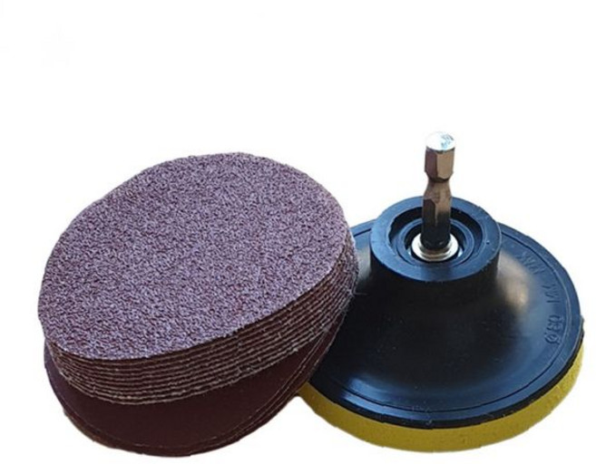 원형사포 3인치 20매 목공 목재 표면 다듬기 연마 광택 작업용 샌딩디스크, 1개