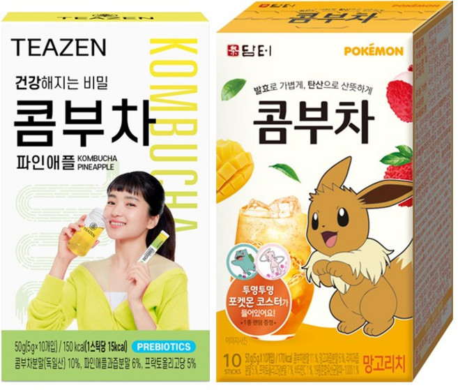 콤부차 20T (티젠 파인애플10T / 담터 망고리치 10T), 1개, 10개입, 50g