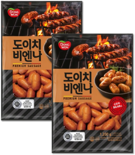 코스트코 본엠 도이치비엔나소시지1200g 아이스포장무료, 1.2kg, 2개